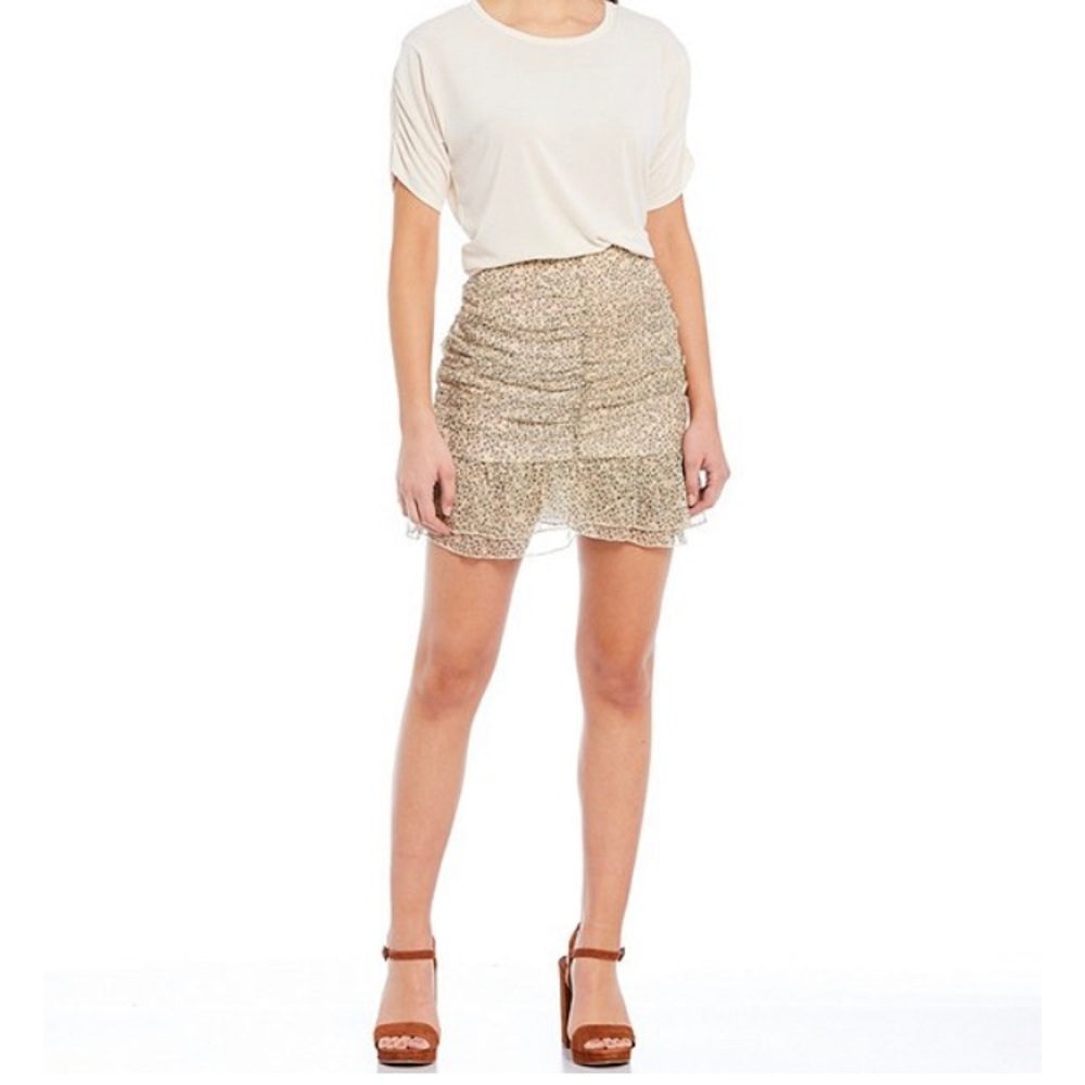 Chelsea & Violet Floral Ruffle Hem Skirt
